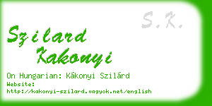szilard kakonyi business card